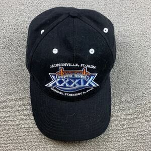 Vintage NFL Men Black Super Bowl XXXIX Patriots And Eagles Hat Super Bowl 2005